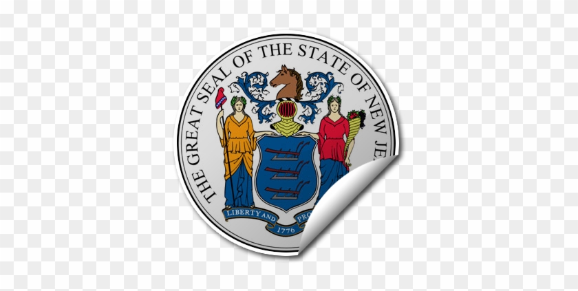 Sticker Of American State Seal - State Seal Of Nj #618809