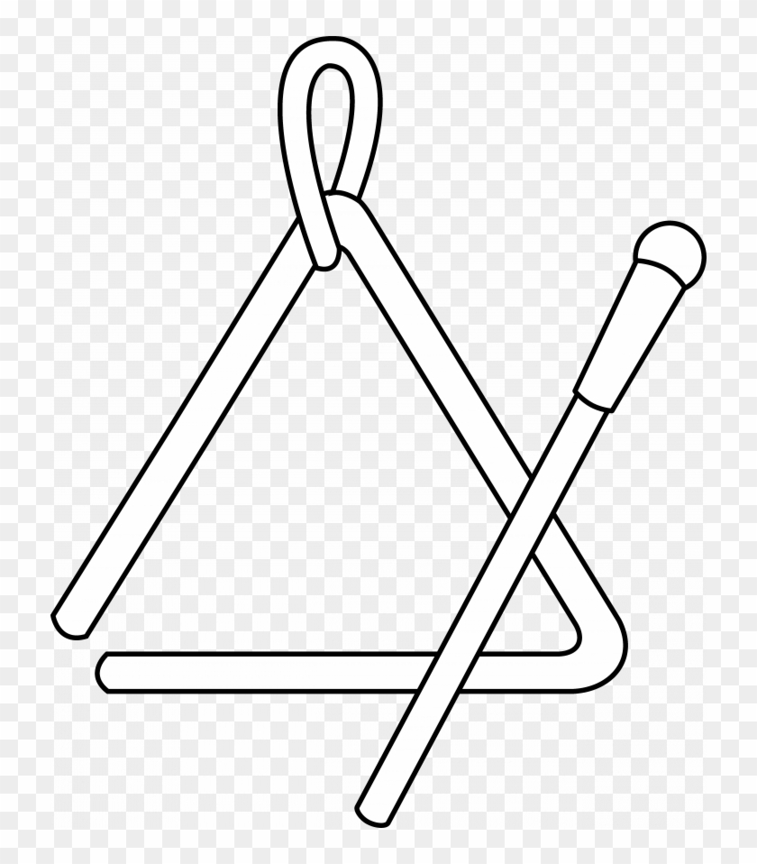 Clip Art Triangle Coloring Pages Breadedcat Printable - Triangle Instrument Coloring Page #618858