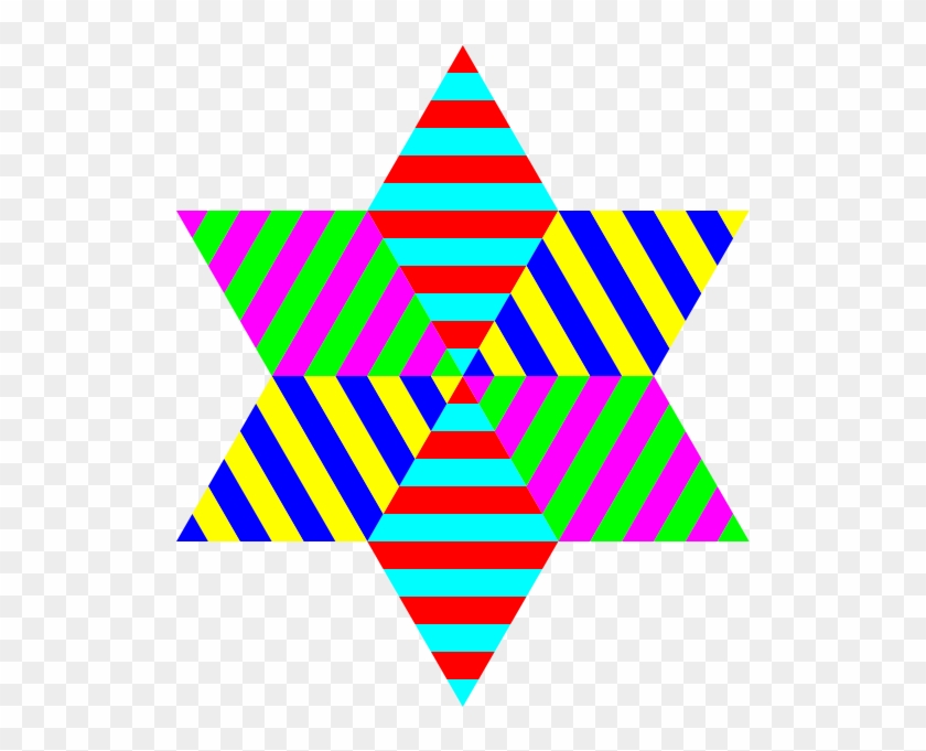 Hexagram Triangle Stripes Png Clip Arts - Cafepress Rainbow Stripped Six Point Samsung Galaxy #618874