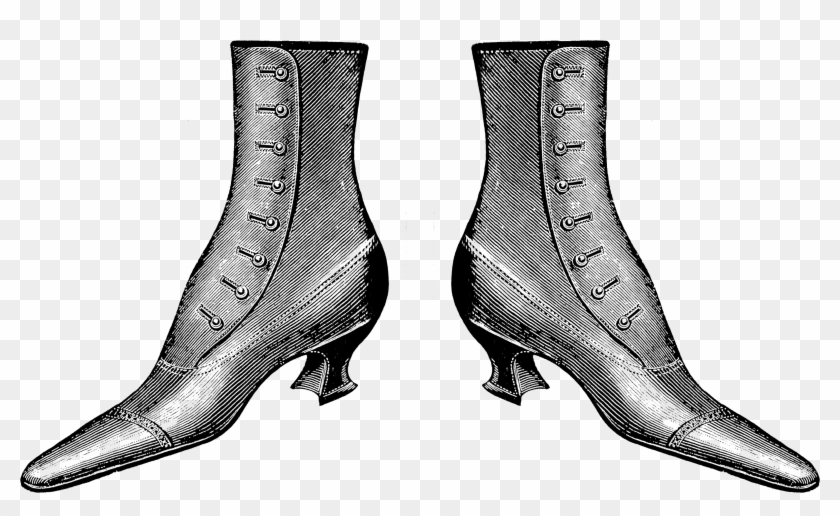 Boots Clipart Victorian Pencil And In Color Boots Clipart - Clip Art #619183