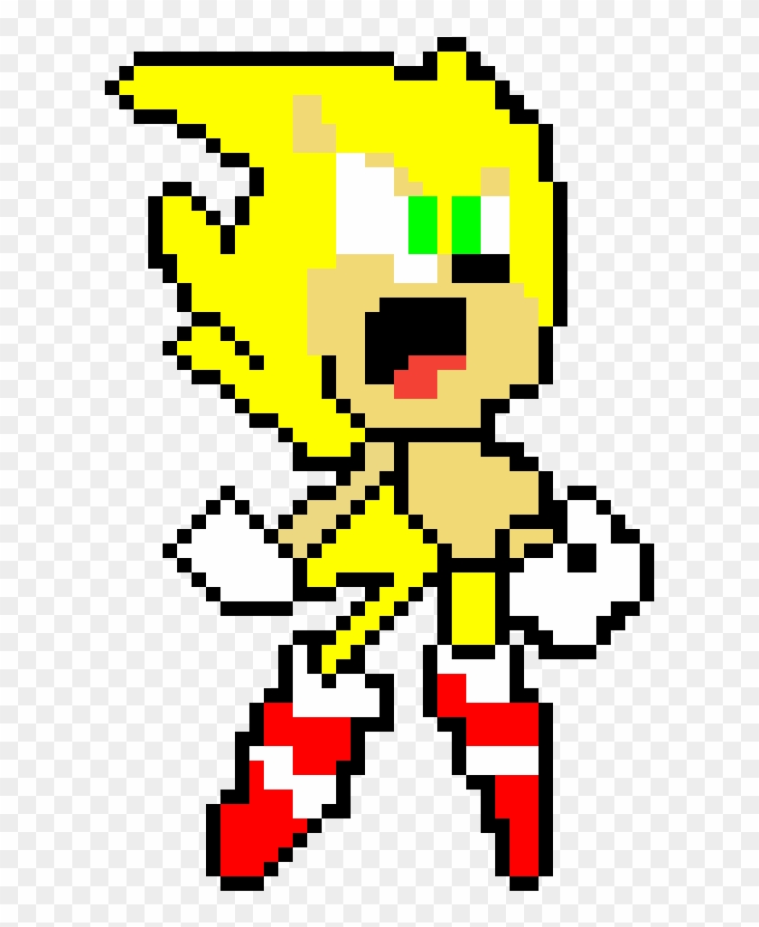 Super Sonic Sprite - Pixel Art #619445.