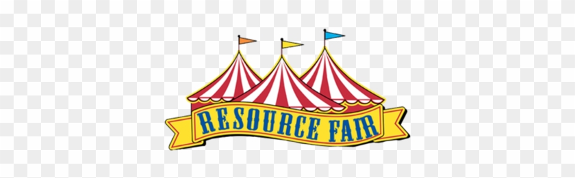 Tents With Flags On Top And A Large Banner In Front - Resource Fair Clipart #619583