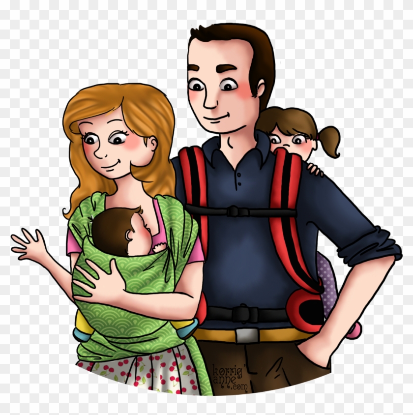 Portrait De Famille Personnalisé Illustration Portage - Portrait De Famille Personnalisé Illustration Portage #619763