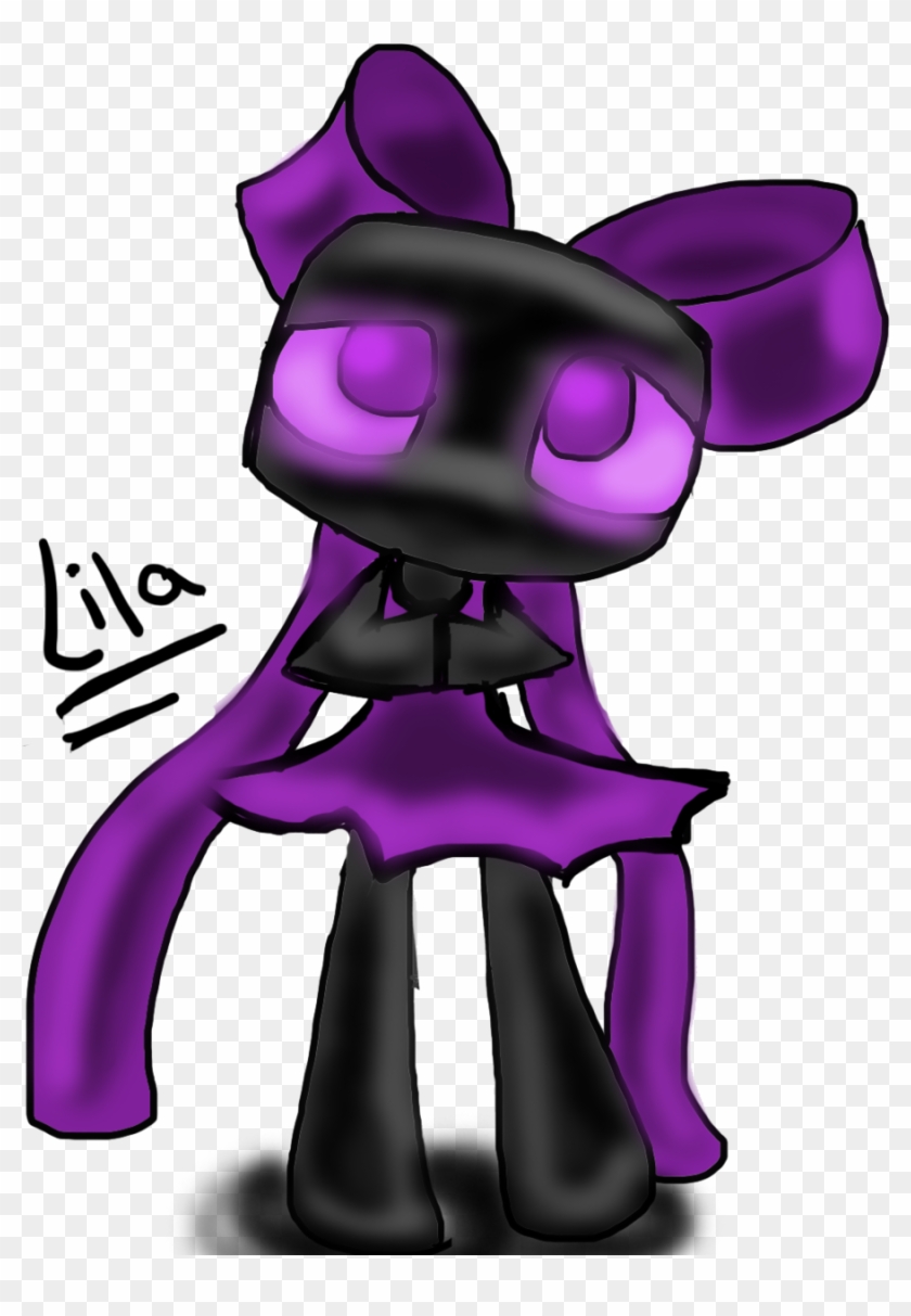 Chaosdx1 27 25 Lila By Ask-enderman - Draw A Enderman Cute #619838