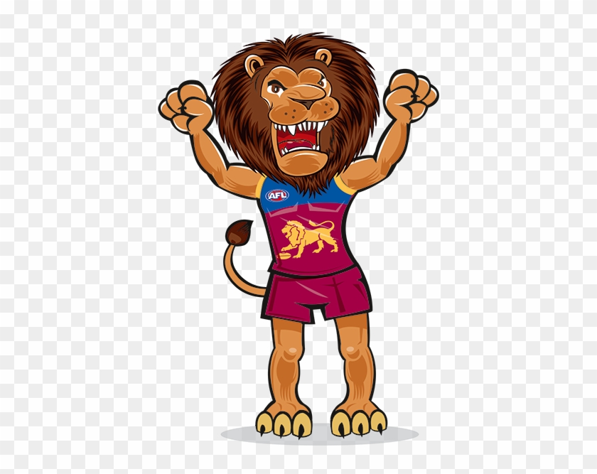 Club Mascot Illustration - Brisbane Lions Replica Home Men's Sleeveless Guernsey #619864