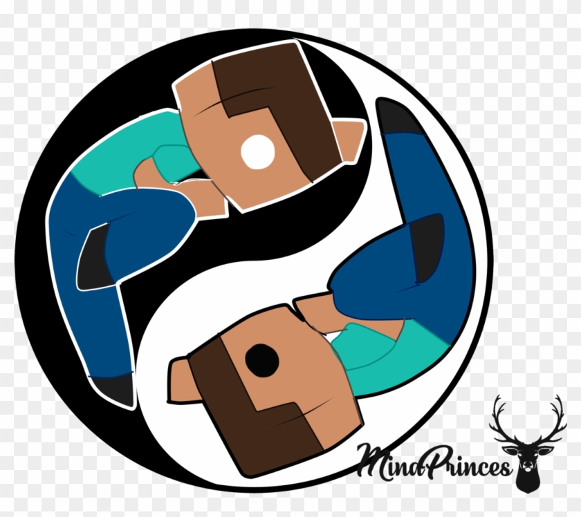 Herobrine And Steve ☯ Ying Yang☯ Vector Ready To Print - Alex Herobrine Steve #620003