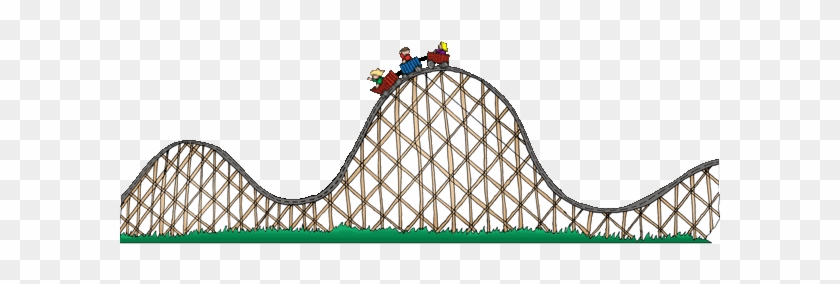 Hill Clipart Roller Coaster - Roller Coaster Up And Down #620358