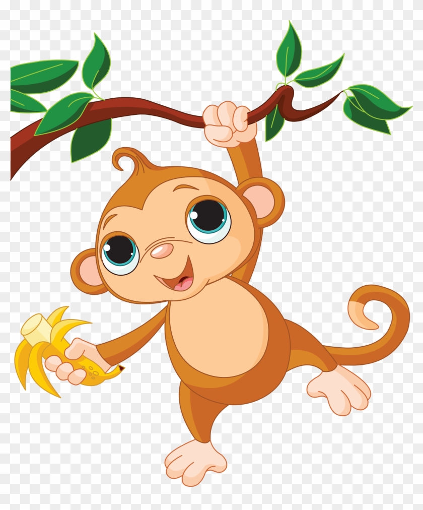 Hourse 21872921 Monkey - Monkey In A Tree Cartoon #620539