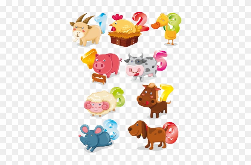 Animals And Numbers Kids Sticker - Farmland Wall Sticker - Farmer's Farm House #620575