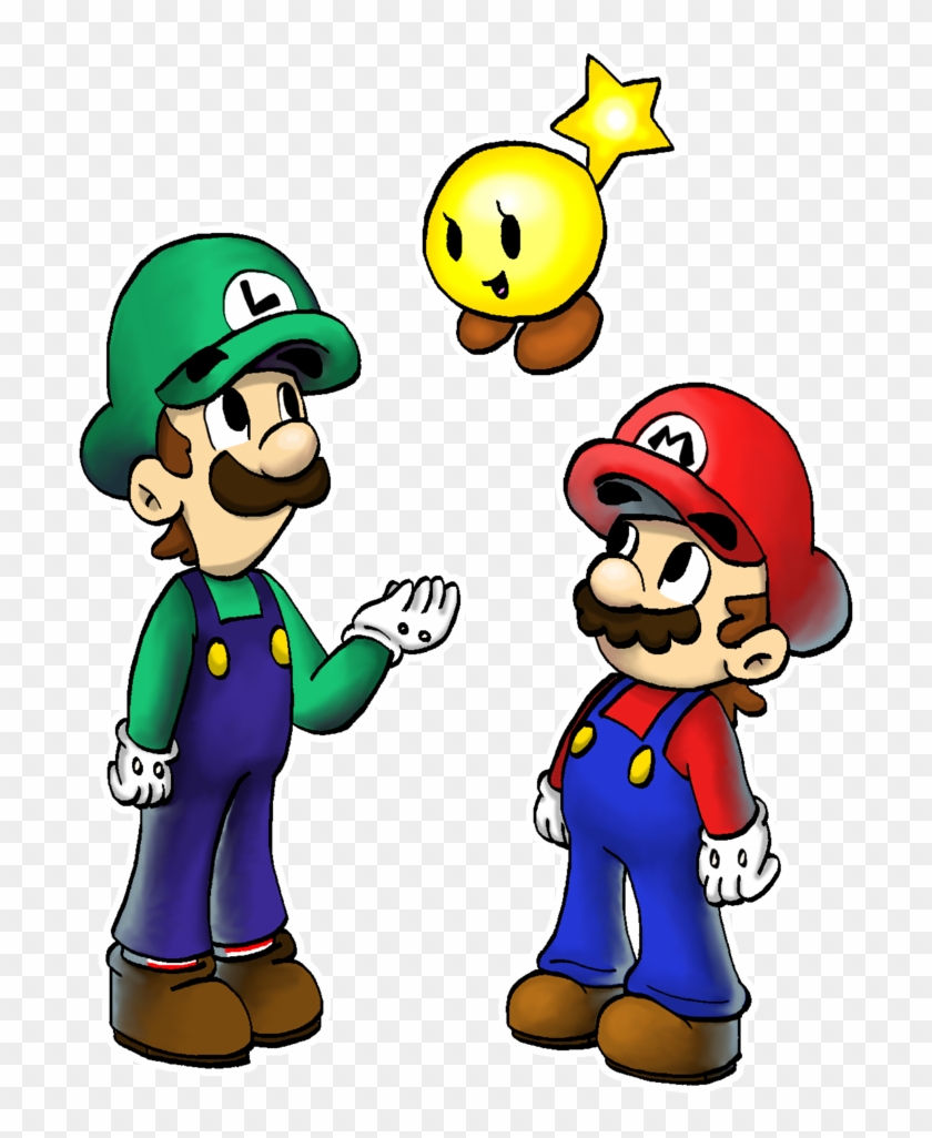 Paper Crafts Magnificent Mario Brothers Cartoon 21 - Mario Luigi And Starlow #620759