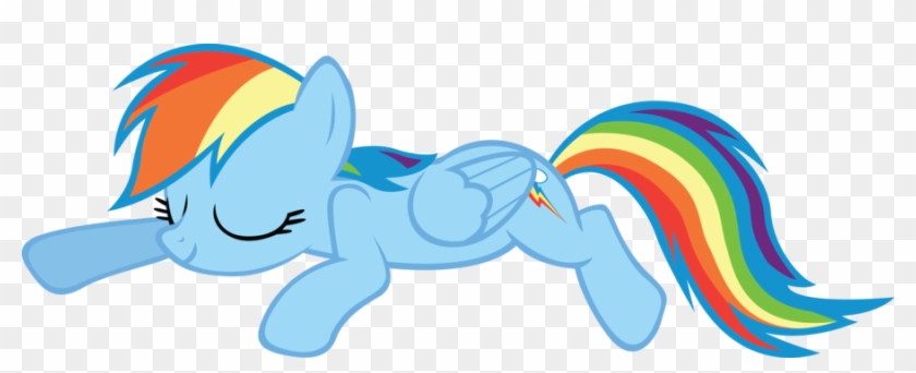 Rainbow Dash Sleeping By Rainbowcrab - My Little Pony Rainbow Dash Sleeping #620874