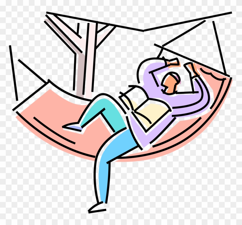 Vector Illustration Of Student Relaxes And Reads Book - Keyword Research #620876