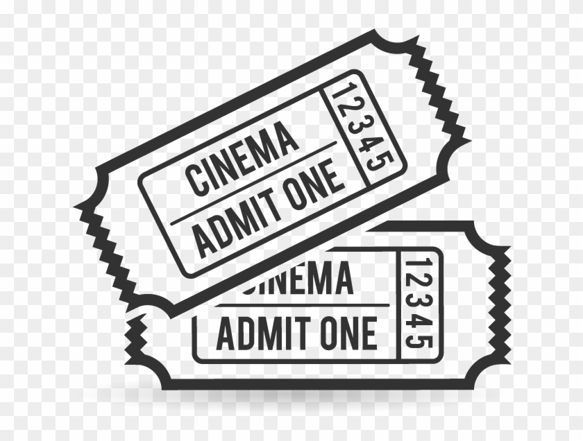 Ticket Black And White Clipart - Movies Ticket Clipart Png #620932