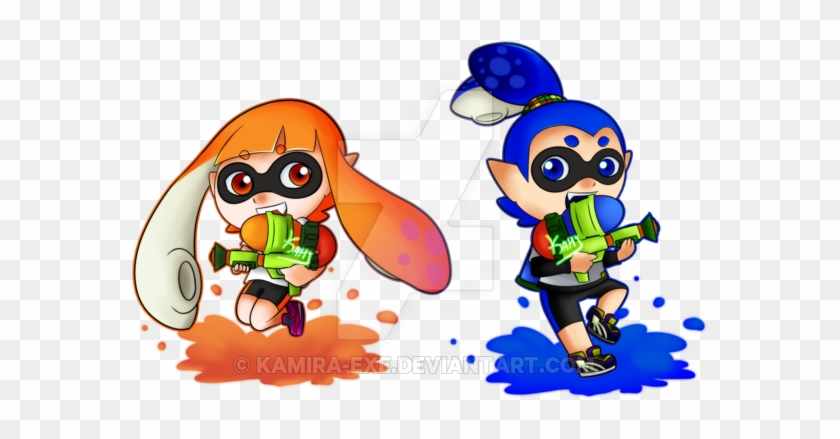 Inkling Boy And Girl By Kamira-exe - Splatoon Boy And Girl #620956