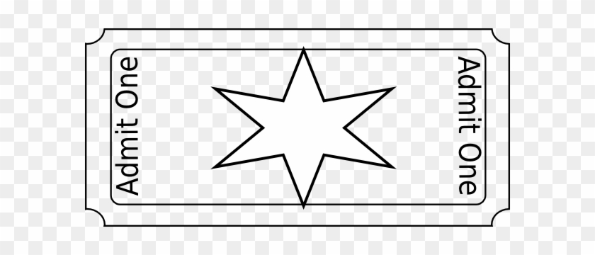 Star Ticket Clip Art - Admit One Ticket Template #620961