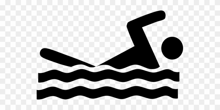 Swimmer Swimming Water Sports Waves Do The - Swim Clip Art Black And White #621056