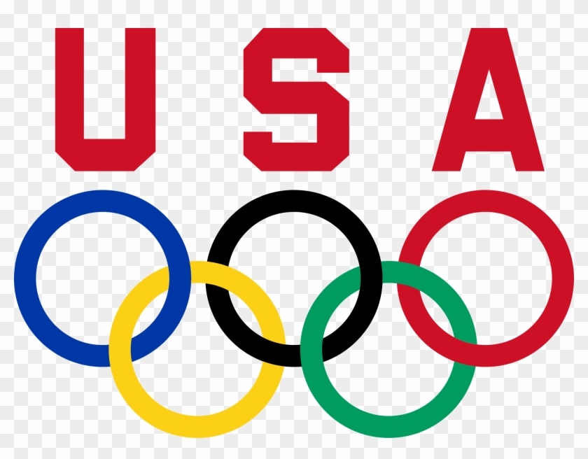 Open - American Flag With Olympic Rings #621074