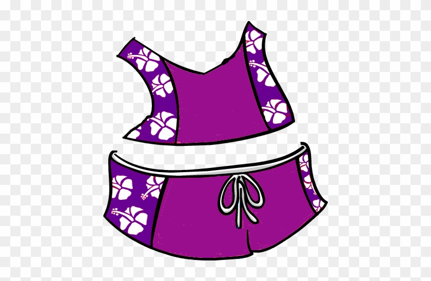 Purple Bathing Suit - Club Penguin Bathing Suit #621134
