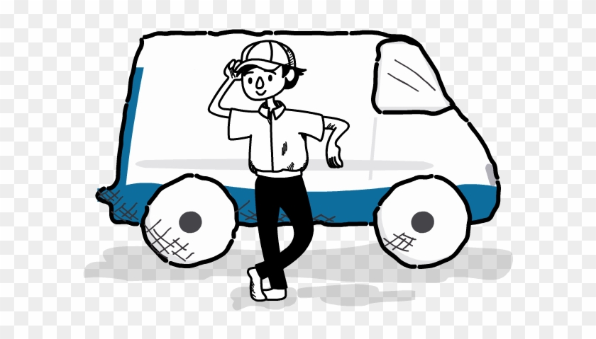 Man With A Van - Man With A Van Clipart #621741