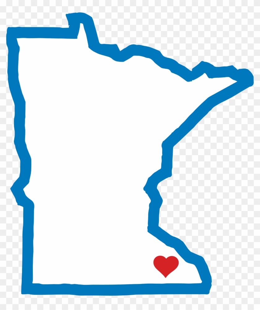 Minnesota Outline With Rochester Marked By A Heart - Minnesota #621813