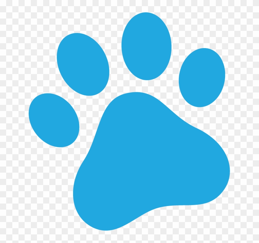 blue dog paw print clip art