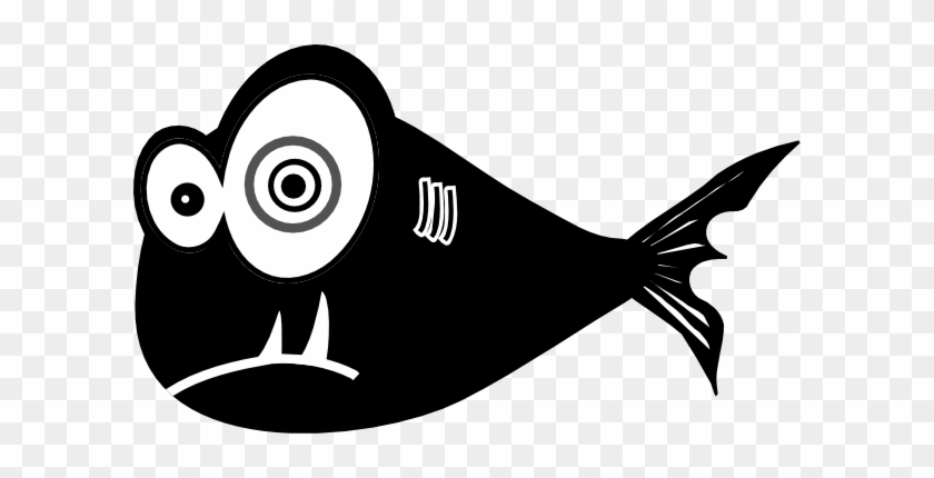 Black Fish Clip Art - Funky Black And White #622076