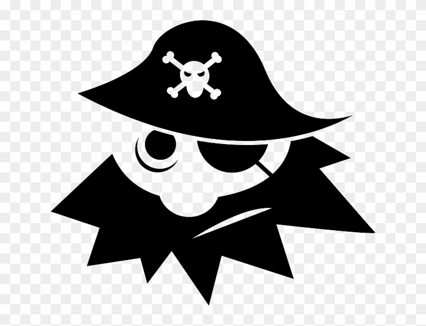 Silhouette, Skull, Cartoon, Bones, Hat, Pirates - Vector Pirate #622102