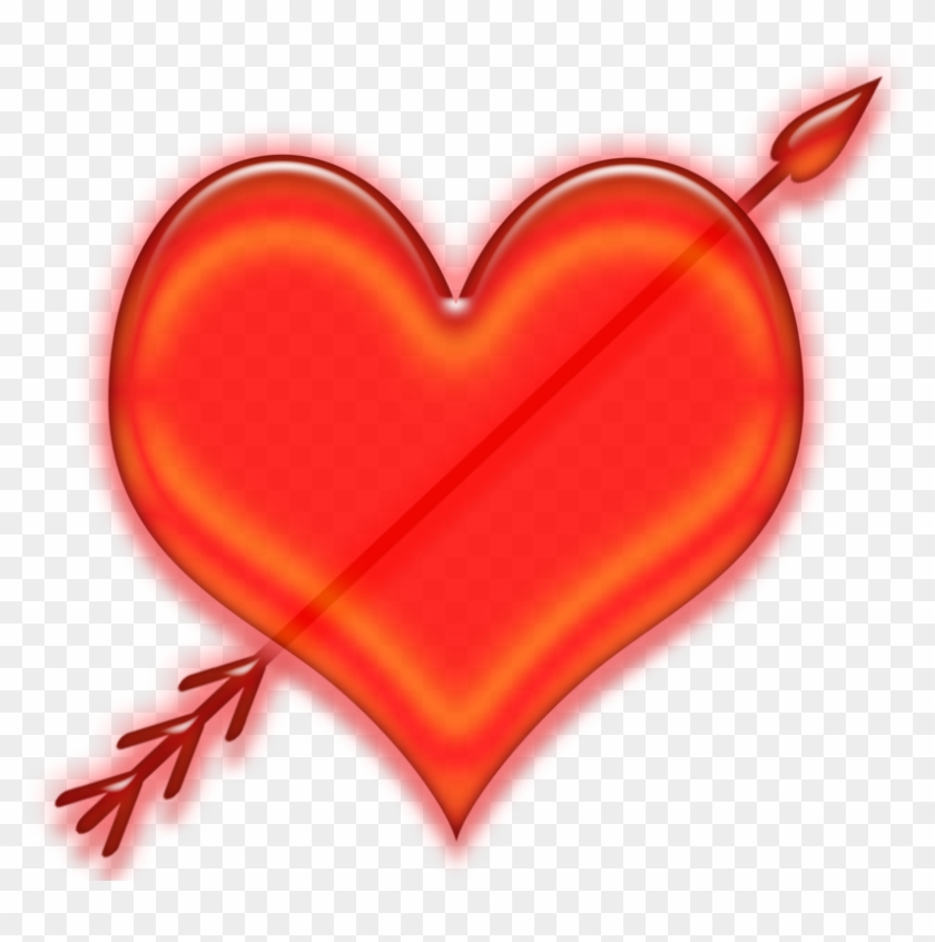 Red Heart And Arrow By Thestockwarehouse - Hearts And Arrows #622393