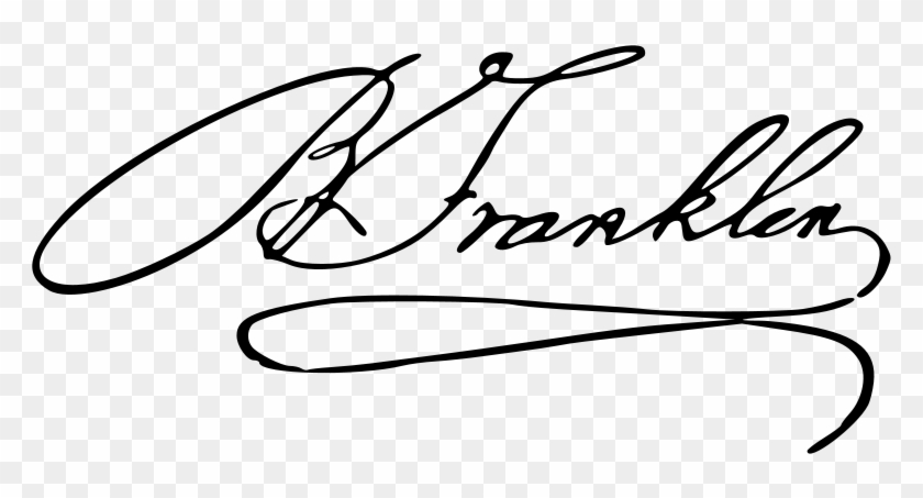 Signed The Declaration Of Independence And These Are - Benjamin Franklin Signature Png #622395