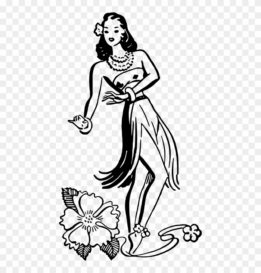 Free Hula Dancer - Hula Girl Vector #622436