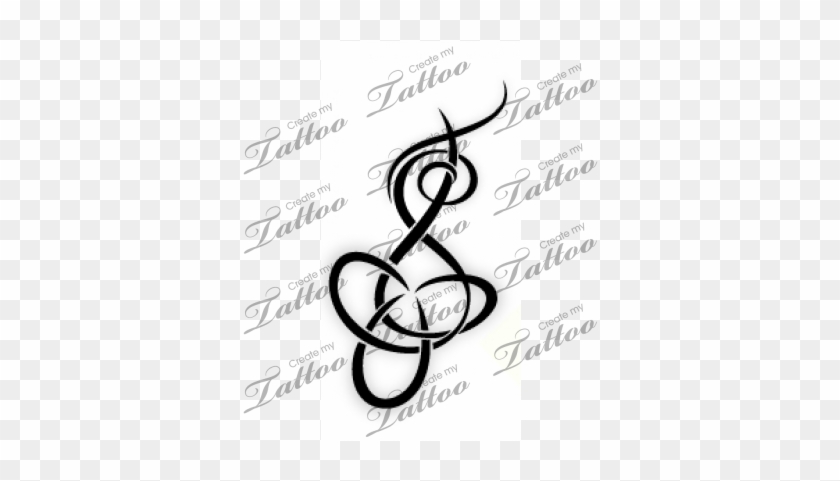 Intertwined Letters T And S - Bracelet Tattoo Rose Vine #622469