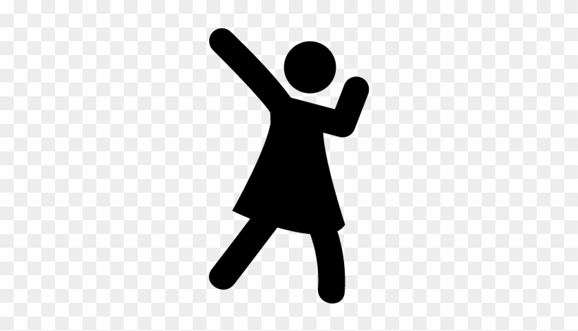 Woman Winning Gesture Vector - Win Woman Icon #622477