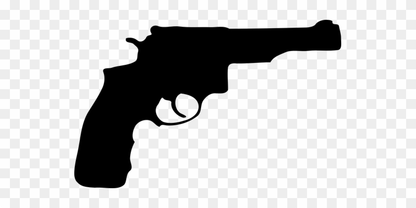 Pistol Revolver Silhouette Weapon Trigger - Pistol Vector #622577