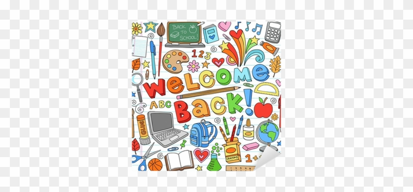 Back To School Supplies Notebook Doodle Vector Design - Welcome Back To School #622793