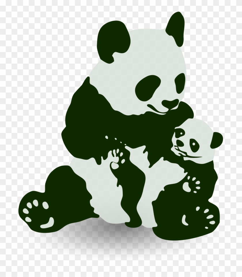 Baby Panda Clipart Clipart Free Download - Black And White Panda Poster #622803