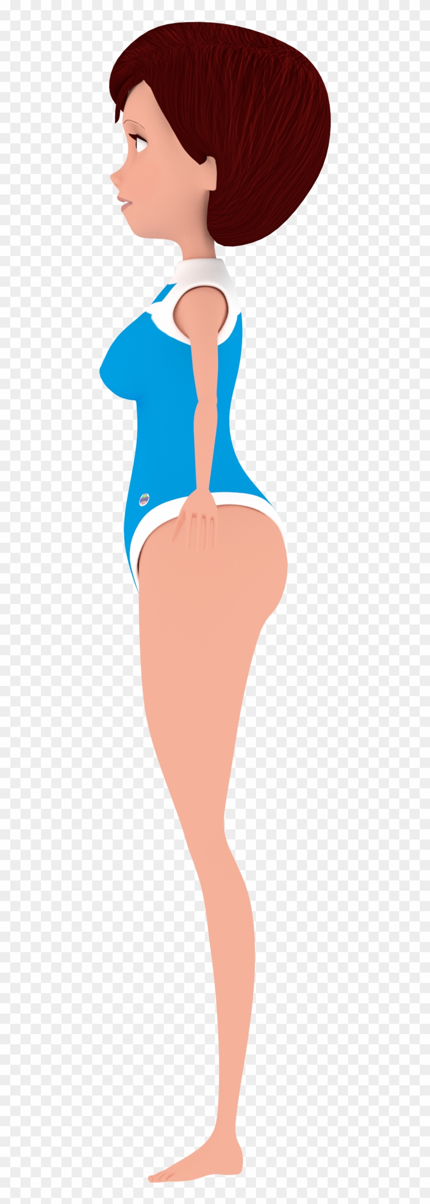 Shoulder Pin-up Girl Character Clip Art - Shoulder Pin-up Girl Character Clip Art #622968