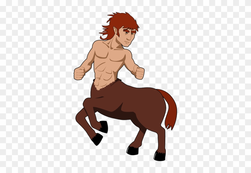 Vector Graphics Of Redhead Centaur - Human Body Horse Legs #623034
