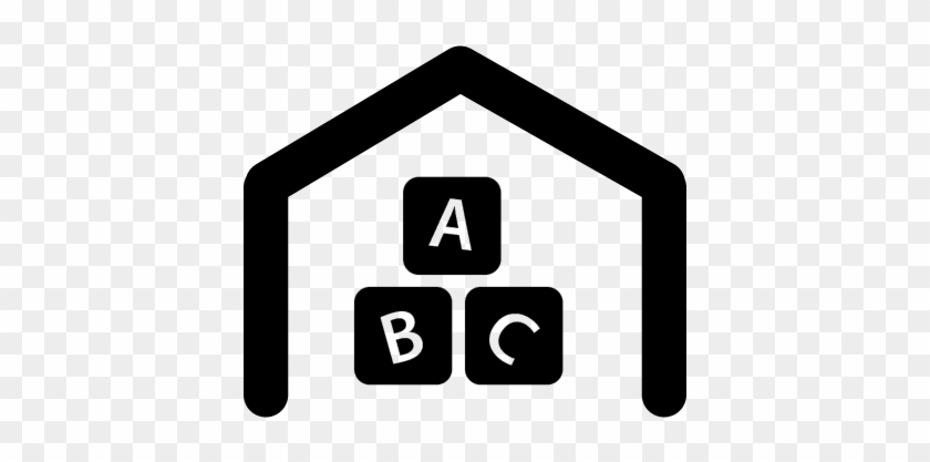 Entertainment Area Symbol With Abc Cubes And House - Icone Abc #623035