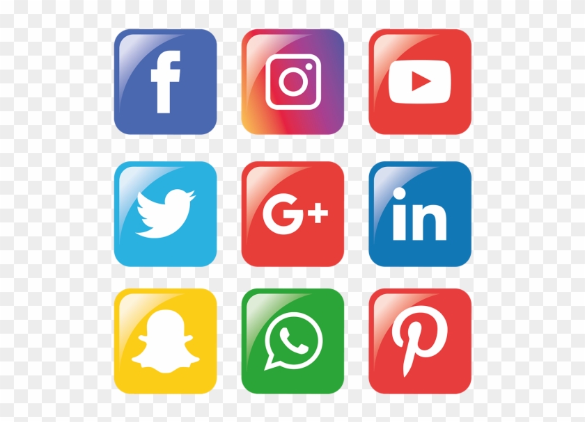 Social Media Icons Setfacebook, Instagram, Whatsapp, - Social Media Icons Png #623061