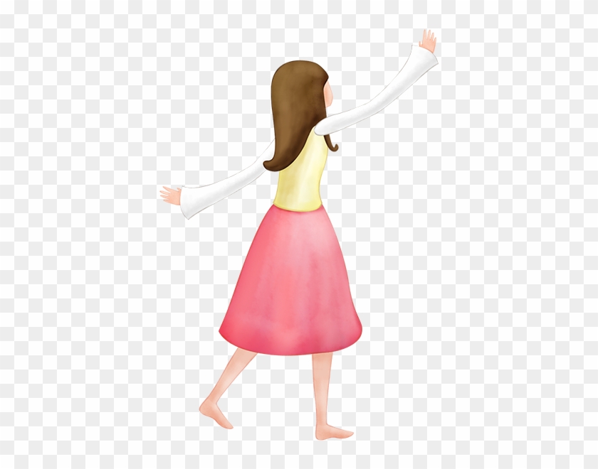 Shoulder Dress Cartoon Pink Illustration - Shoulder Dress Cartoon Pink Illustration #623103