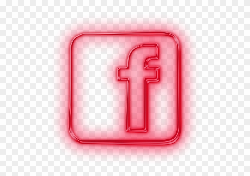 Social Media Tips - Red Neon Facebook Icon #623132