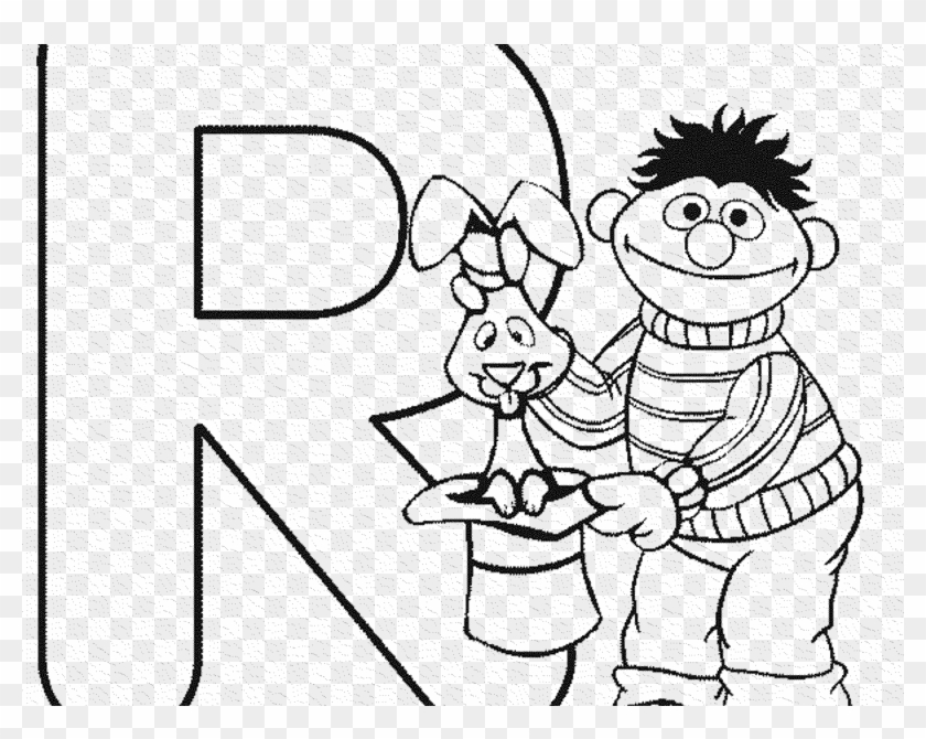 Letter R Is For Rainbow Coloring Page Free Printable - Sesame Street Alphabet Town #623395
