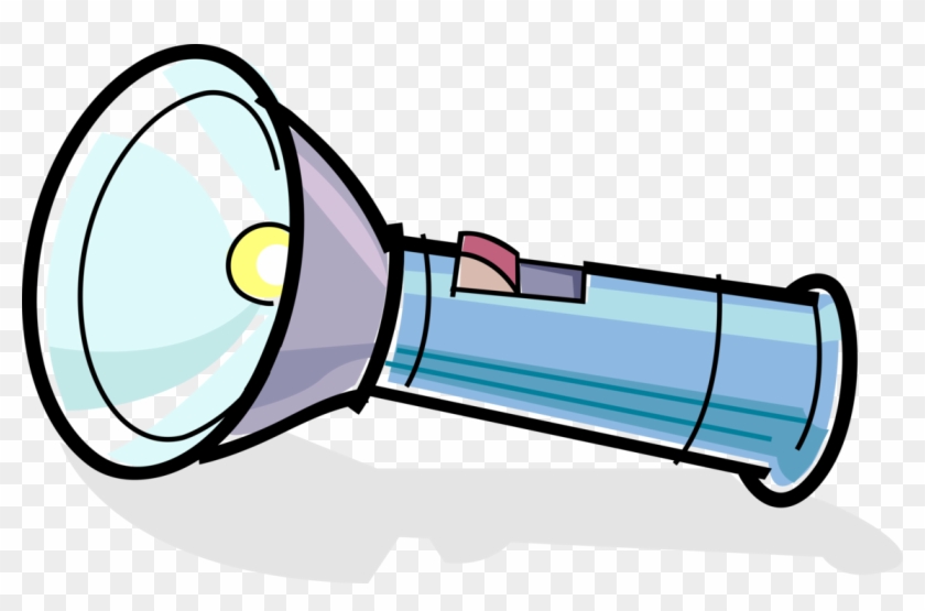 Vector Illustration Of Portable Hand-held Electric - Torch Clipart #623703