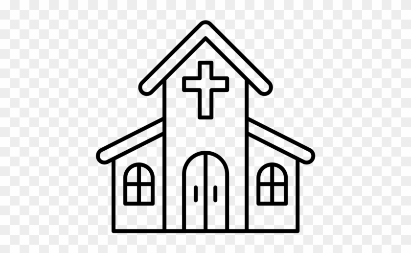 Church Icon - School Cartoon Black And White - Free Transparent PNG Clipart  Images Download