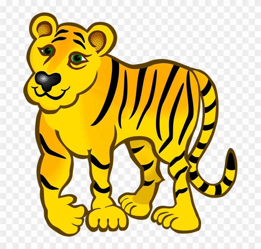 Free Zoo Animal Clipart 9, - Tigre Amarelo #624063