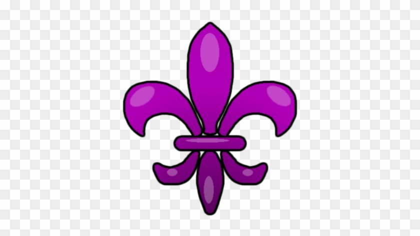 Purple Clipart Fleur De Lis - Flor De Lis Render #624277
