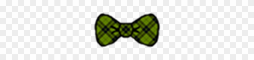 Lime Green Plaid Bow Tie - Green #624339