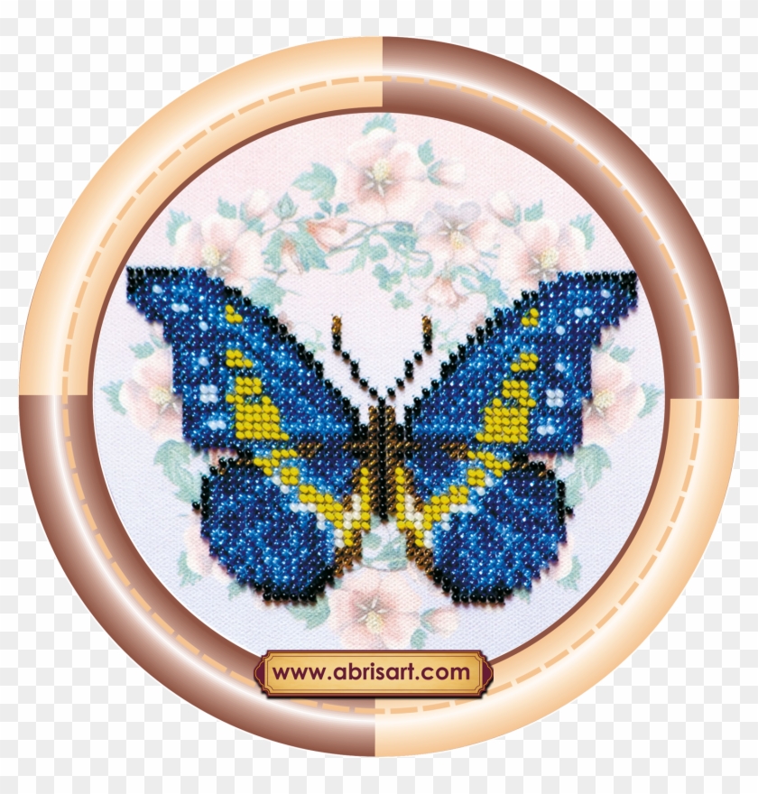 Набор Для Вышивки Бисером На Натуральном Художественном - Butterfly Mini Bead Embroidery Kit #624460