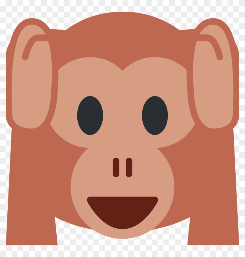 Monkey Covering Ears - Hear No Evil One Monkey #624659