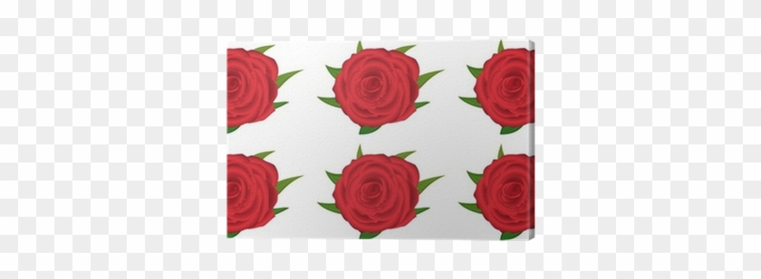 Wallpaper Pattern With Of Red Roses On White Background - Garden Roses #625160